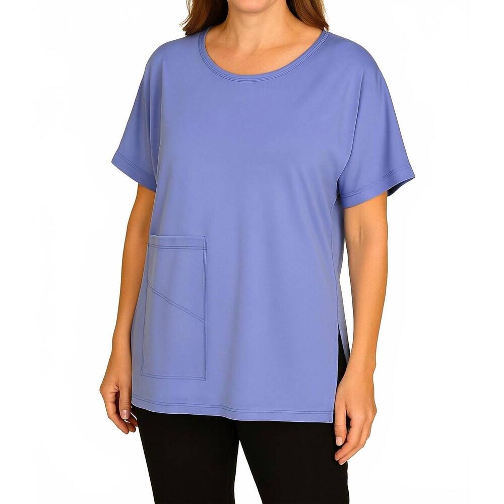 NEW SYMPLI splice pocket top in jacaranda